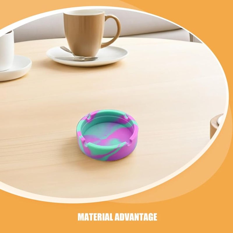 صينية السيليكون 2 قطعة غير قابلة للانزلاق وغير قابلة للكسر باللون الأخضر النعناعي والأزرق السماوي والتلويه للمنزل والسيارة - Image 3